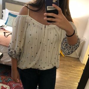 Cream Off the Shoulder Top from Urban